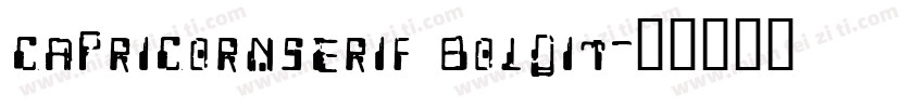 CapricornSerif BoldIt字体转换